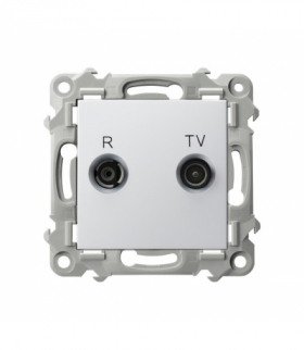 Szafir GPA-16ZP/m/00 Gniazdo RTV przelotowe 16-dB Biały Ospel