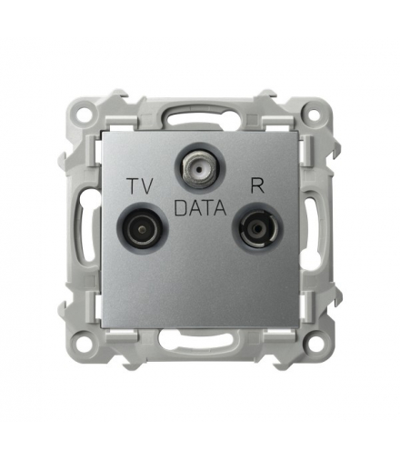 Szafir GPA-ZD/m/18 Gniazdo RTV-DATA Srebro Ospel
