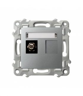 Szafir GPE-2Z/m/18 Gniazdo ekwipotencjalne podwójne Srebro Ospel