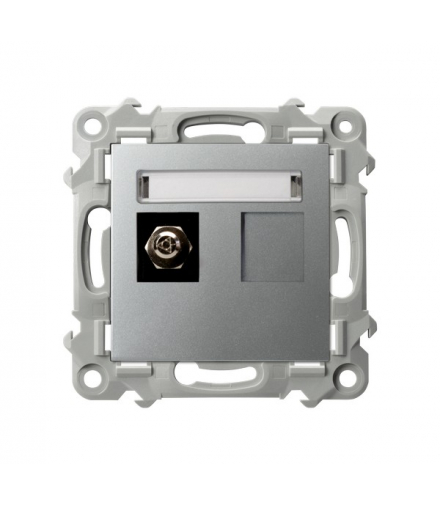 Szafir GPE-2Z/m/18 Gniazdo ekwipotencjalne podwójne Srebro Ospel