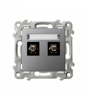 Szafir GPE-2Z/m/70 Gniazdo ekwipotencjalne podwójne Szary mat Ospel