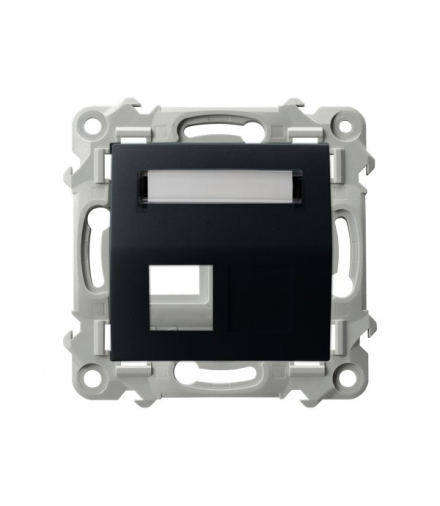 Szafir GPK-1ZS/p/33 Obudowa gniazda pojedynczego typu Keystone skośna Czarny metalik Ospel