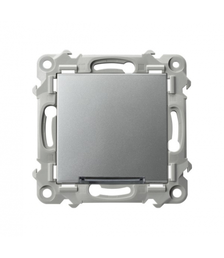 Szafir ŁP-21ZS/m/18 Łącznik zwierny z podświetleniem niebieskim Srebro Ospel