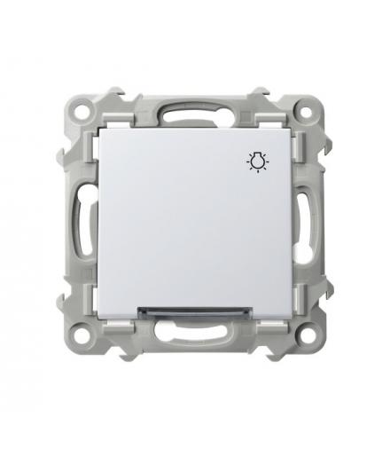 Szafir ŁP-5ZS/m/00 Łącznik zwierny "światło" z podświetleniem białym Biały Ospel