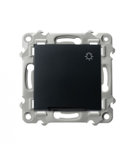 Szafir ŁP-5ZS/m/33 Łącznik zwierny "światło" z podświetleniem niebieskim Czarny metalik Ospel