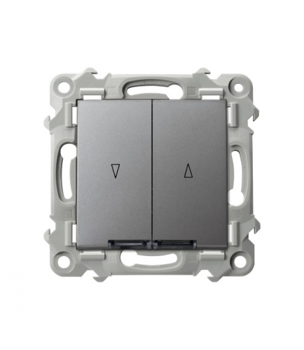 Szafir ŁP-7ZBS/m/70 Łącznik żaluzjowy z podświetleniem niebieskim z blokadą mechaniczną Szary mat Ospel