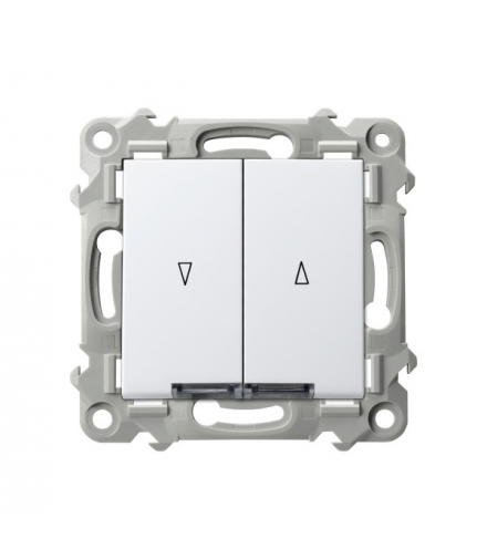 Szafir ŁP-7ZS/m/00 Łącznik żaluzjowy, zwierny z podświetleniem białym Biały Ospel