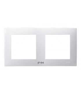 Szafir RH-2Z/00 Ramka podwójna do łączników IP-44 Biały Ospel