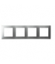 Szafir RH-4Z/18 Ramka poczwórna do łączników IP-44 Srebro Ospel