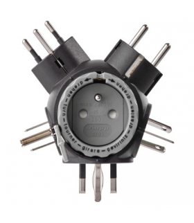 Adapter podróżny do Ameryki, Afryki, Azji czarny EMOS P0053