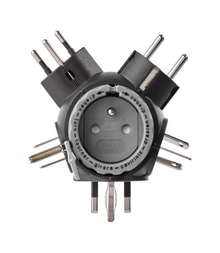 Adapter podróżny do Ameryki, Afryki, Azji czarny EMOS P0053