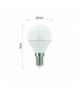 Żarówka LED True Light mini globe 4,2W E14 neutralna biel EMOS ZQ1226
