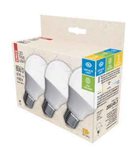 Żarówka LED True Light A60 7,2W E27 neutralna biel, 3PK EMOS ZQ5145.3