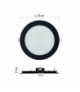 Panel LED wpuszczany NEXXO, okrągły, czarny, 12W, CCT EMOS ZD1333