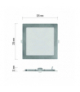 Panel LED wpuszczany NEXXO, kwadrat, srebrny, 18W, CCT EMOS ZD2243