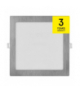 Panel LED wpuszczany NEXXO, kwadrat, srebrny, 18W, CCT EMOS ZD2243