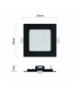 Panel LED wpuszczany NEXXO, kwadrat, czarny, 7W, CCT EMOS ZD2323