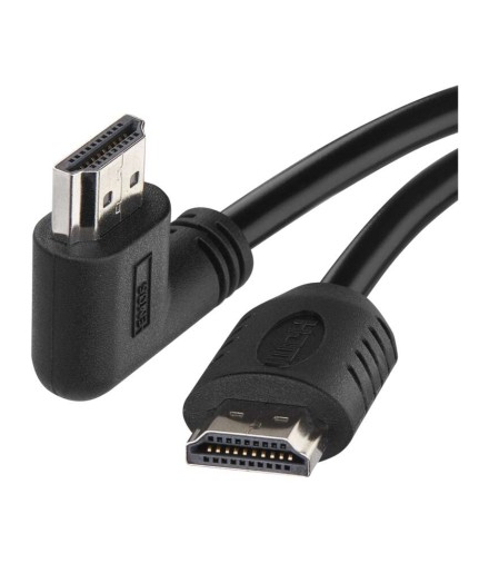 Przewód HDMI 2.0 wtyk A – wtyk A 90°, 1,5m EMOS S10110