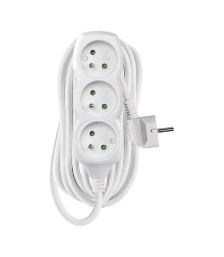 Przedłużacz 7 m / 3 gniazda / biały / PVC / 1,5 mm2 EMOS P0317R