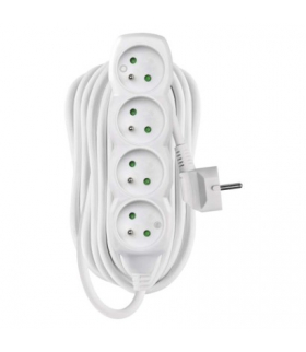 Przedłużacz 10 m / 4 gniazda / biały / PVC / 1,5 mm2 EMOS P0410R