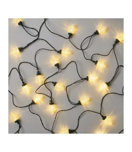 Lampki choinkowe LED Classic Chain, szyszki, 50 LED 9,8m, ciepła biel, zielony, IP44 EMOS D5ZW01