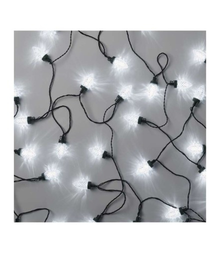 Lampki choinkowe LED Classic Chain, szyszki, 50 LED 9,8m, zimna biel, zielony, IP44 EMOS D5ZC01