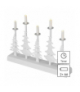 Dekoracje - świecznik 5 LED - choinki świątecz, 24 cm 2x AA biały ciepła biel, IP20, timer EMOS DCAW14