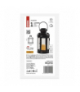 Latarnia LED okrągła, czarna, 18,5 cm, 1x CR2032, vintage, IP20, timer EMOS DCLV16