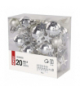 Dekoracje - 20 LED srebrne kule z gwiazdami 1,9 m, 2x AA, ciepła biel, IP20, timer EMOS DCGW10