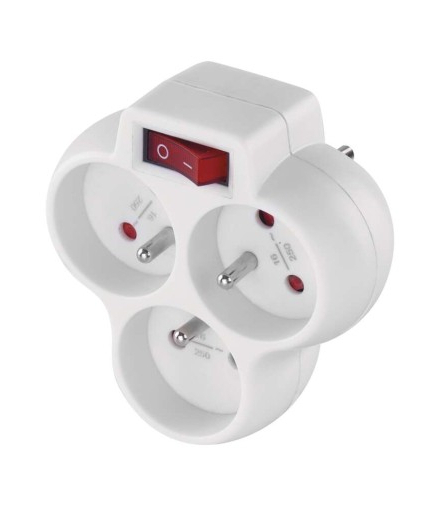 Rozgałęźnik 3× z wyłącznikiem EMOS P0026S