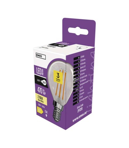 Żarówka LED Filament mini globe 3,4W E14 ciepła biel EMOS ZF1220