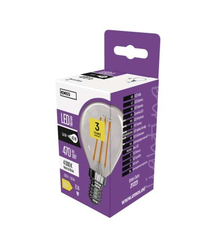 Żarówka LED Filament mini globe 3,4W E14 neutralna biel EMOS ZF1221