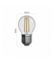 Żarówka LED Filament mini globe 3,4W E27 ciepła biel EMOS ZF1120