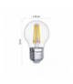 Żarówka LED Filament mini globe 6W E27 ciepła biel EMOS ZF1140