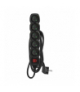 Przedłużacz 2 m / 5 gniazd / z wyłącznikiem / czarny / PVC / 1 mm2 EMOS PC1512
