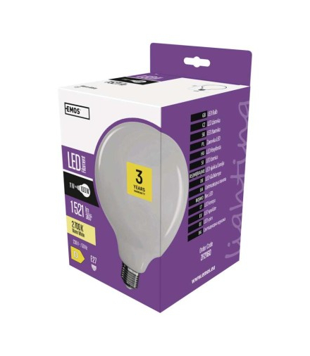 Żarówka LED Filament G125 11W E27 ciepła biel EMOS ZF2160