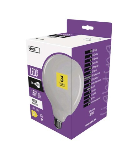 Żarówka LED Filament G125 11W E27 neutralna biel EMOS ZF2161