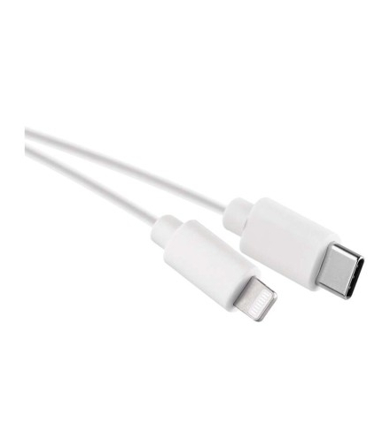 Kabel USB 2.0, wtyk C - Lightning MFi, i16P, ładowanie, transmisja danych, 1 m, biały EMOS SM7015W