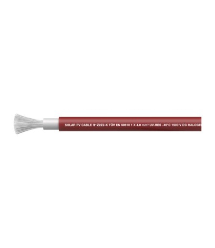 Kabel solarny PV H1Z2Z2 czerwona 4mm, 500 m EMOS S9402