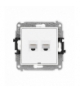 ICON Gniazdo komputerowe 2xRJ45, kat. 6, 8-stykowy, bez pola opisowego biały Karlik IGKBO-4