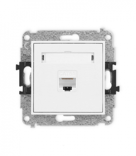 ICON Gniazdo komputerowe 1xRJ45, kat. 6A, 8-stykowy biały Karlik IGK-7