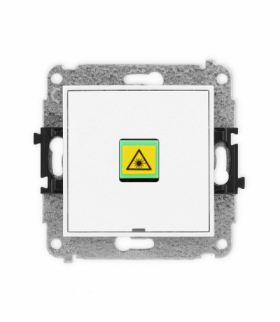 ICON Gniazdo światłowodowe optyczne pojedyncze, bez pola opisowego biały Karlik IGOPBO-1