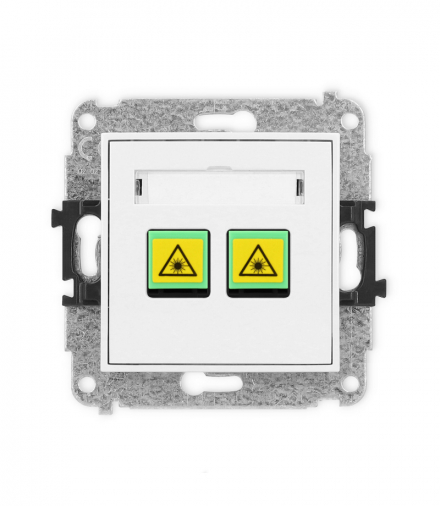 ICON Gniazdo światłowodowe optyczne podwójne biały Karlik IGOP-2