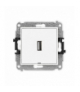 ICON Gniazdo pojedyncze USB A-A 2.0, bez pola opisowego biały Karlik IGUSBBO-1