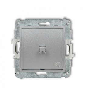 ICON Przycisk zwierny światło w stylu amerykańskim srebrny metalik Karlik 7IWPUS-5
