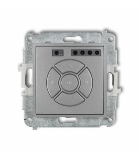 ICON Elektroniczny sterownik żaluzjowy (przycisk centralny/dodatkowy) srebrny metalik Karlik 7ISR-6