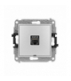 ICON Gniazdo komputerowe 1xRJ45, kat. 8, ekranowane, 8-stykowy, bez pola opisowego srebrny metalik Karlik 7IGKBO-11