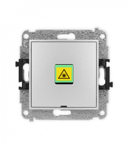 ICON Gniazdo światłowodowe optyczne pojedyncze, bez pola opisowego srebrny metalik Karlik 7IGOPBO-1