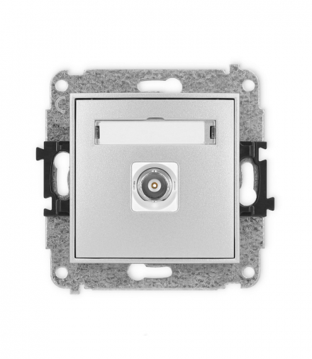 ICON Gniazdo pojedyncze BNC srebrny metalik Karlik 7IGBNC-1