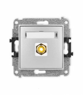 ICON Gniazdo pojedyncze RCA (typu cinch - żółty, pozłacany) srebrny metalik Karlik 7IGRCA-1